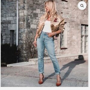 GRLFRND Light Blue Ankle Crop Jeans